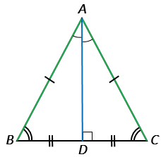 Назовите свойства равнобедренного треугольника какие из них