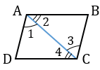 По данным рисунка докажите что четырехугольник abcd параллелограмм