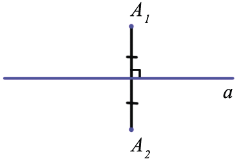 Как начертить четырехугольник симметрично заданной оси